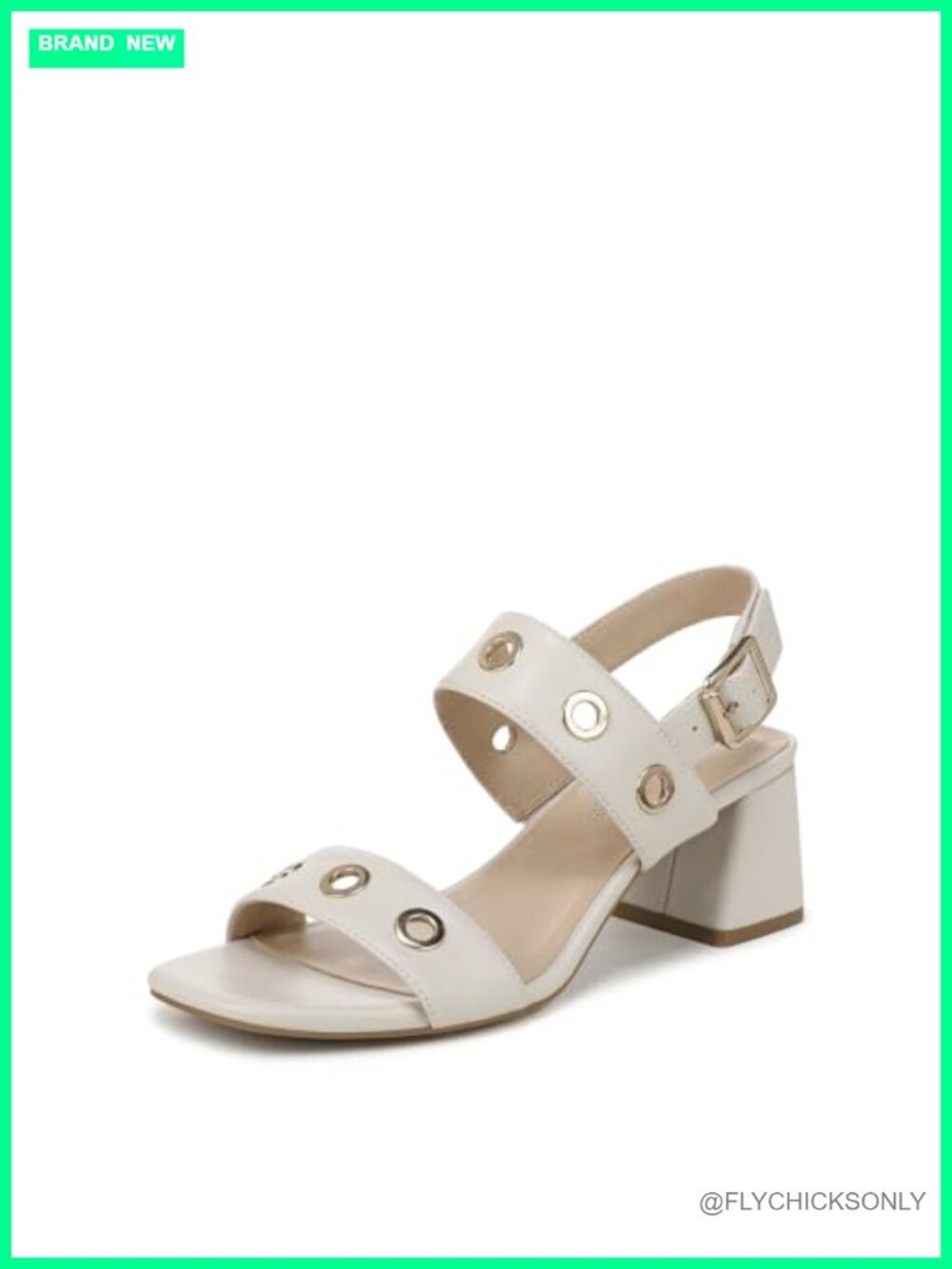 Women's Slingback Block Heel Sandals Square Toe Adjustable Buckle Comfort